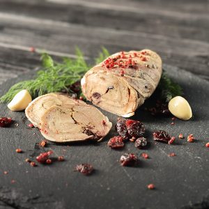 Vištienos vyniotinis su spanguolėm